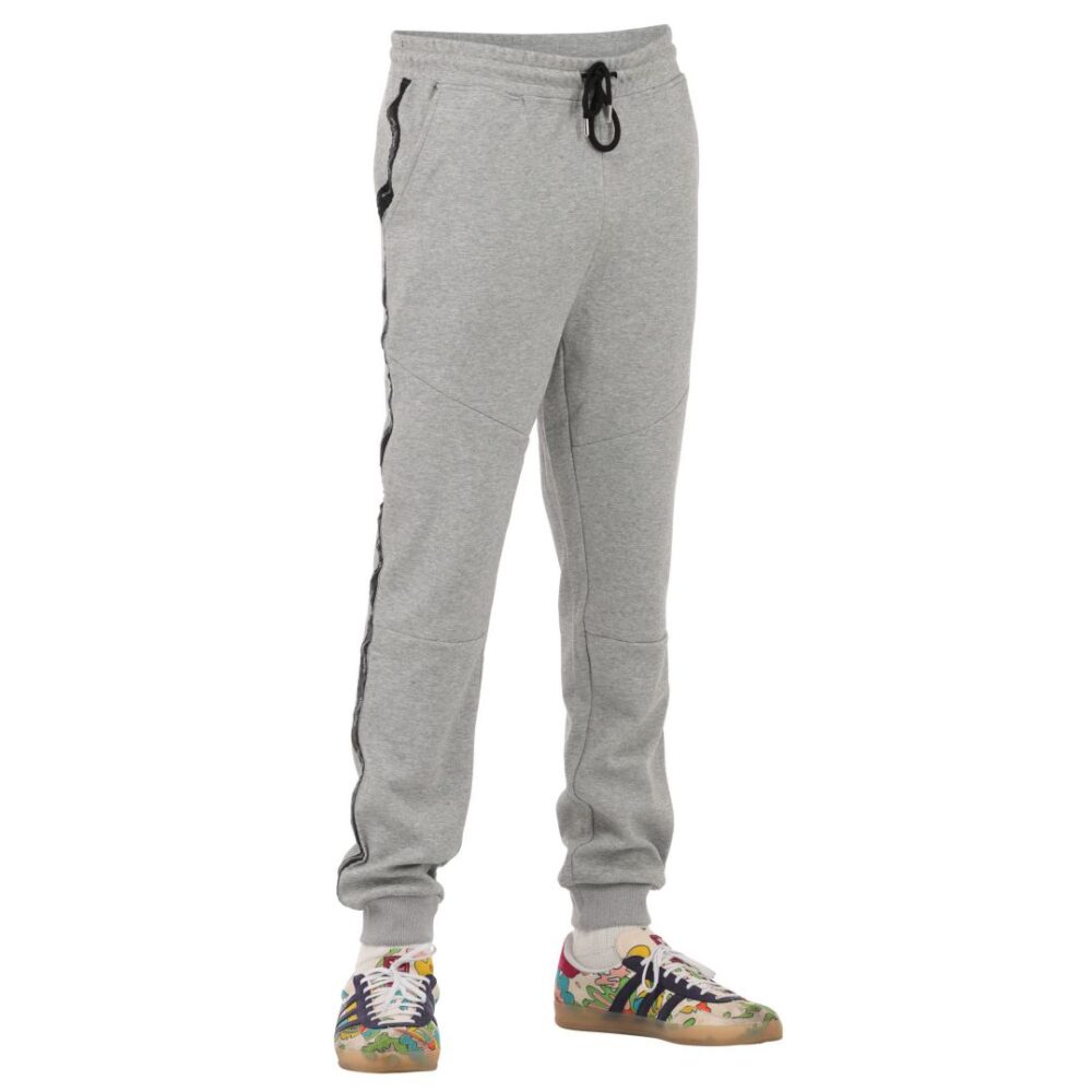 Women's Grey Track Pants Stitch on Leg - Image 8