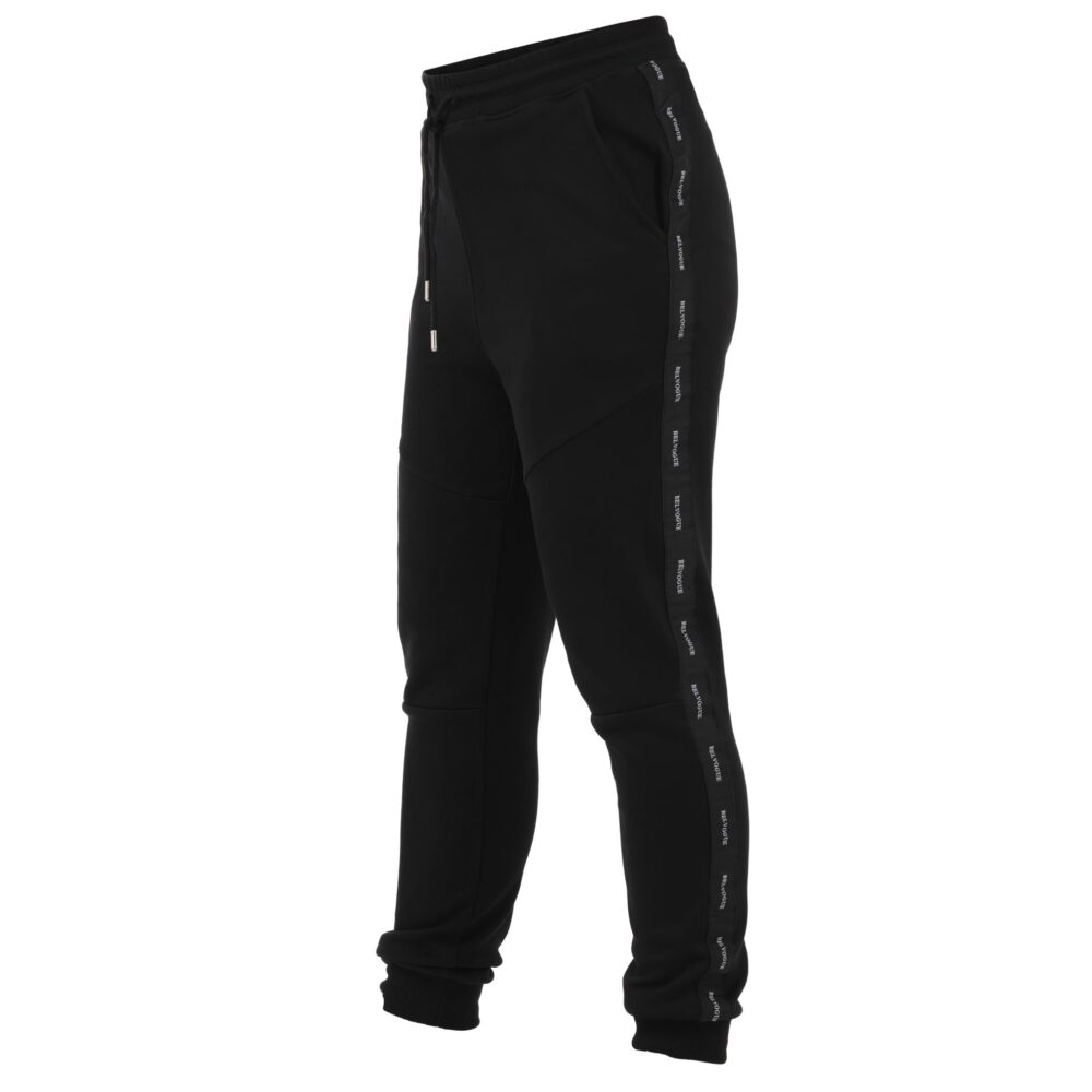 Women's Black Track Pants stitch on leg - Image 4